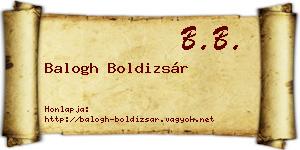Balogh Boldizsár névjegykártya